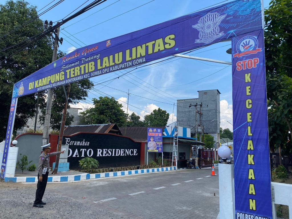 Kampung Tertib Lalulintas di Perumahan Dato’ Residence Gowa Wakili Polda Sulsel Dalam Rangka Hari Bhayangkara 1 Juli 2023