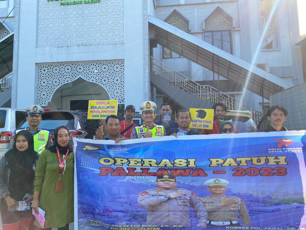 Di Area Jalan Alauddin, Satgas Preemtif Ditlantas Polda Sulsel, Gelar Operasi Patuh Pallawa-2023 Hari ke Enam