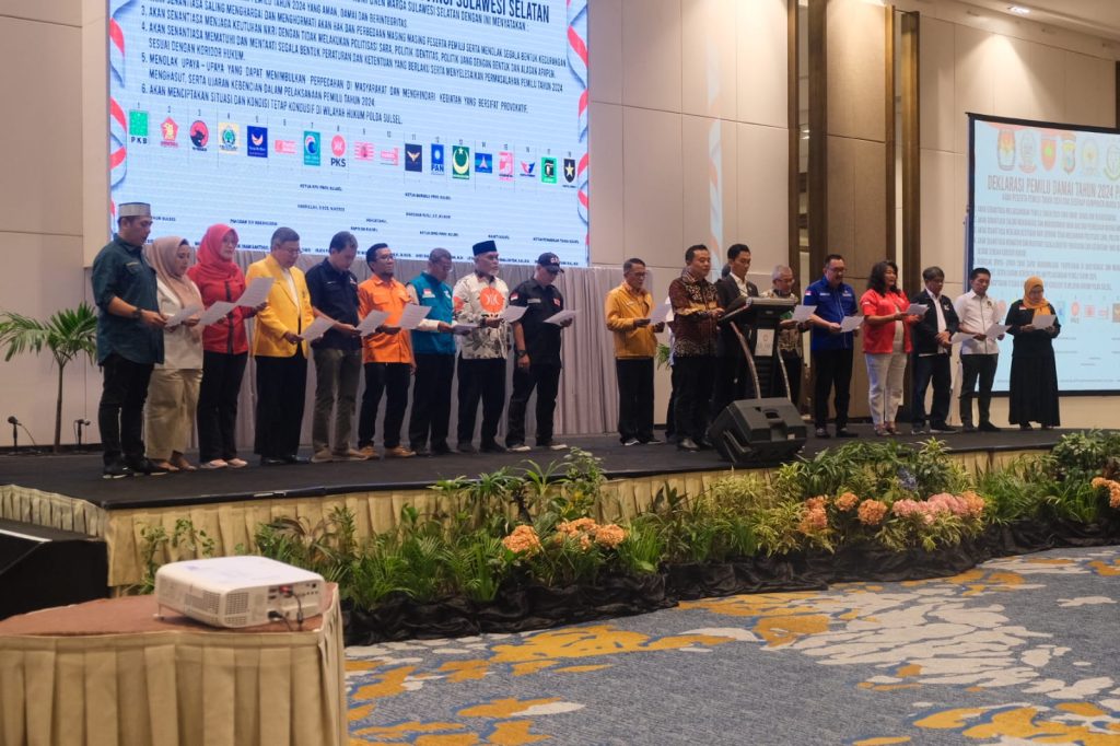 Deklarasi Pemilu Damai 2024 di Kota Makassar, Kapolda Sulsel: Bentuk Komitmen Jaga Kemanan Pemilu
