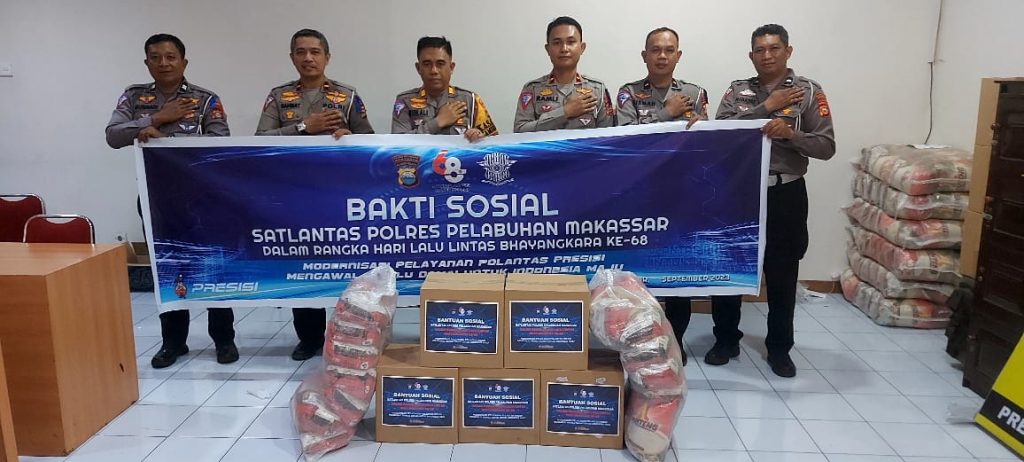 Baksos Ala Satlantas Polres Pelabuhan di Cambaya-Barukang