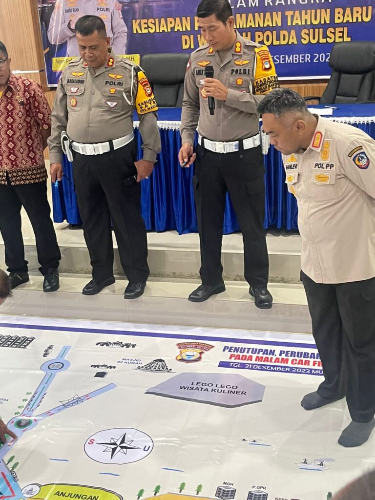 Undang Instansi Terkait, Ditlantas Polda Sulsel Gelar Tactical Floor Game Persiapan Pergantian Tahun
