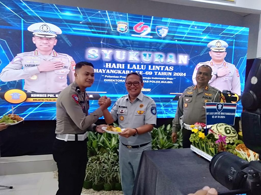 Ditlantas Polda Sulsel Ikuti Syukuran Hari Lalulintas Bhayangkara ke-69 Serentak Secara Virtual