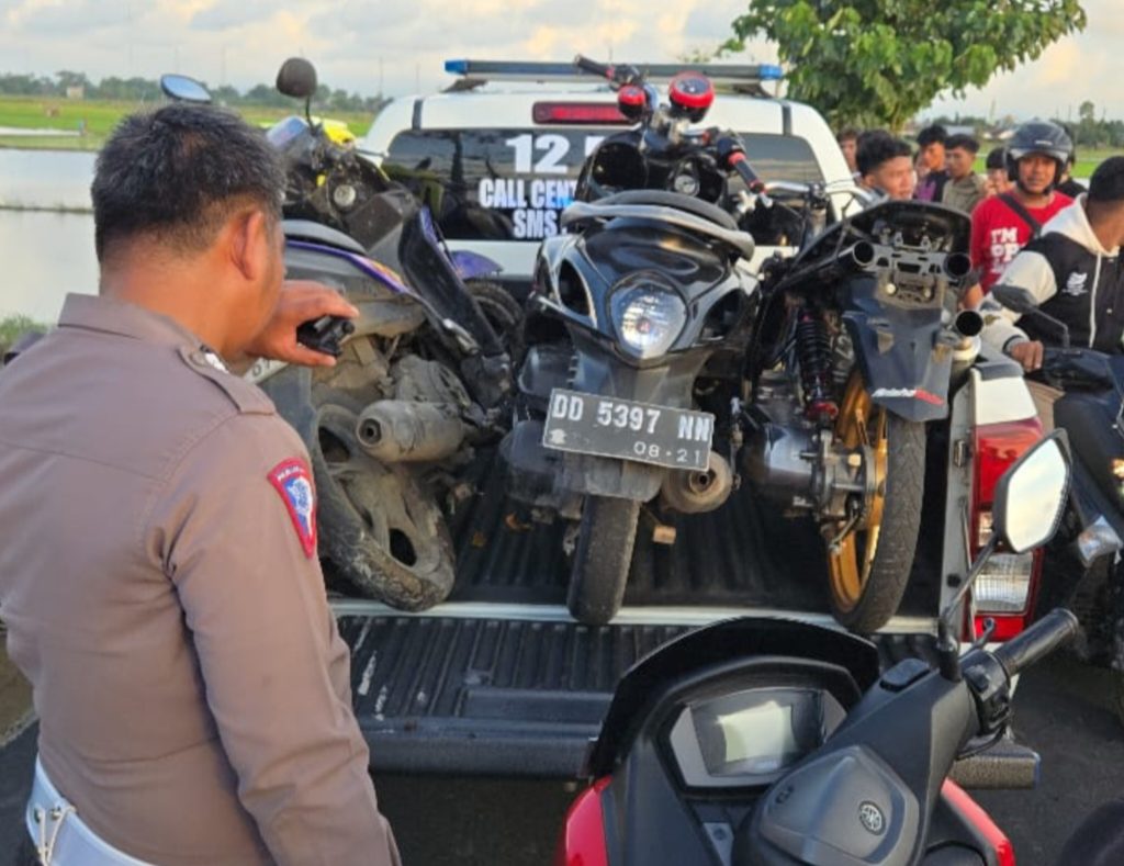 Balap Liar, 18 Sepeda Motor Diamankan Satlantas Polres Gowa
