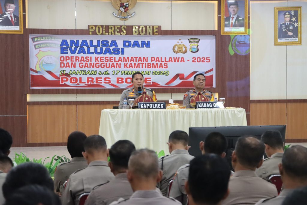 Anev Operasi Keselamatan Pallawa 2025, Kapolres Bone: Persiapkan Operasi Ketupat Jelang Idul Fitri