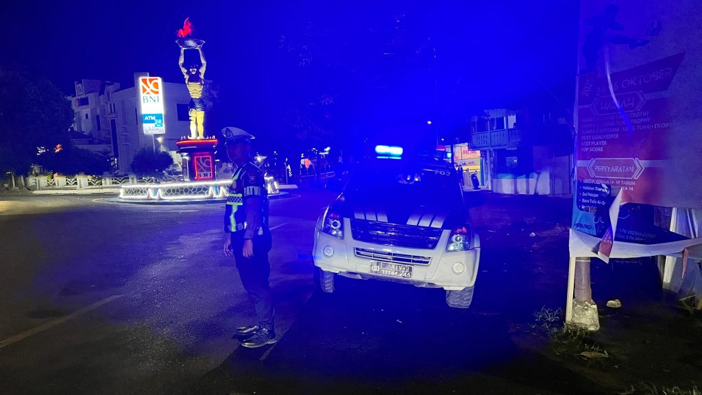 Tekan Angka Fatalitas Lakalantas, Satlantas Polres Wajo Intensifkan Patroli Blue Light