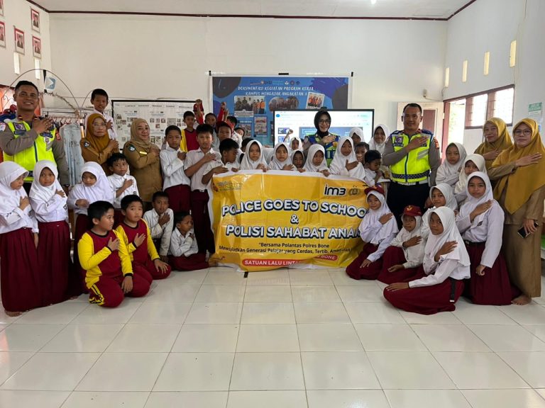Cerita Menarik Pelajar SDN 40 Maccope Bone Belajar Selamat Bersama Polantas!