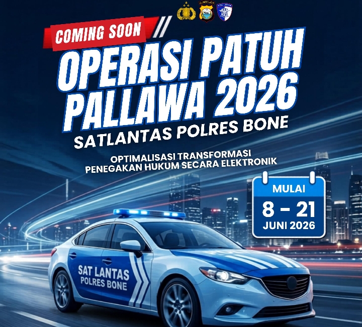 9 Jenis Pelanggaran Sasaran Prioritas Satlantas Polres Bone di Ops Patuh Pallawa 2026